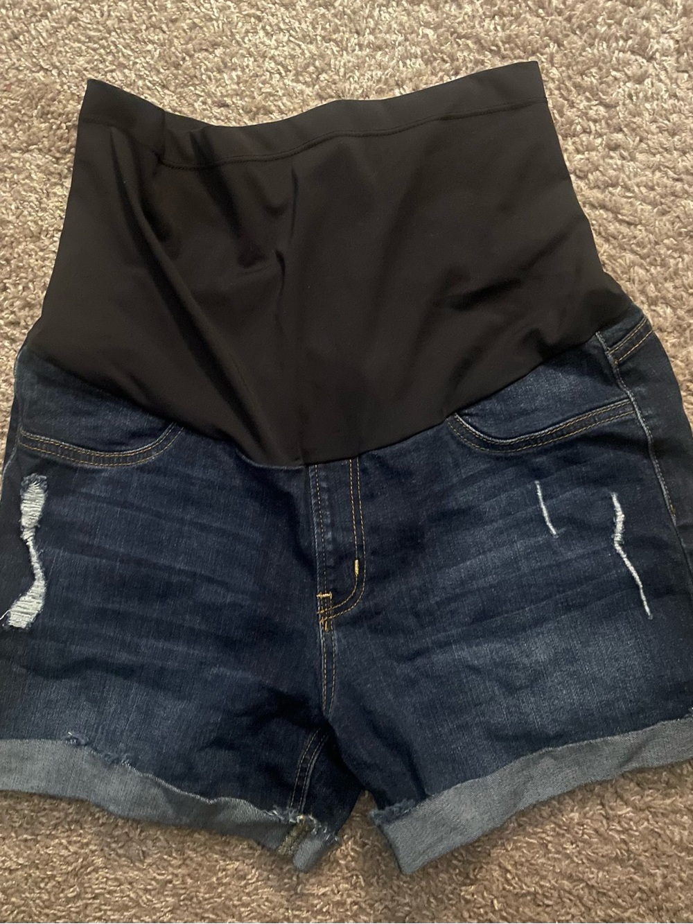 JUST BLACK Maternity Shorts size 30 Made in USA